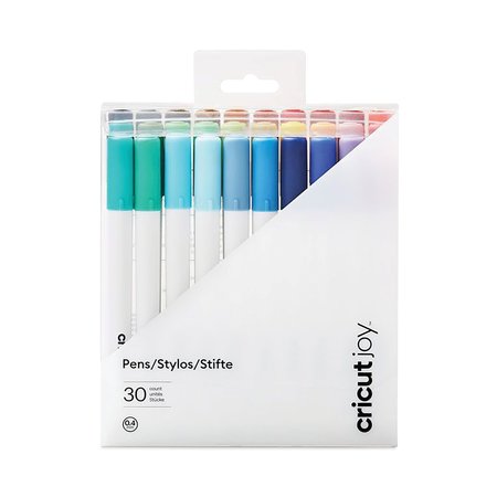 CRICUT Joy Porous Point Pens, Stick, Fine 0.4 mm, Assorted Ink, White Barrel, PK30, 30PK 2008801